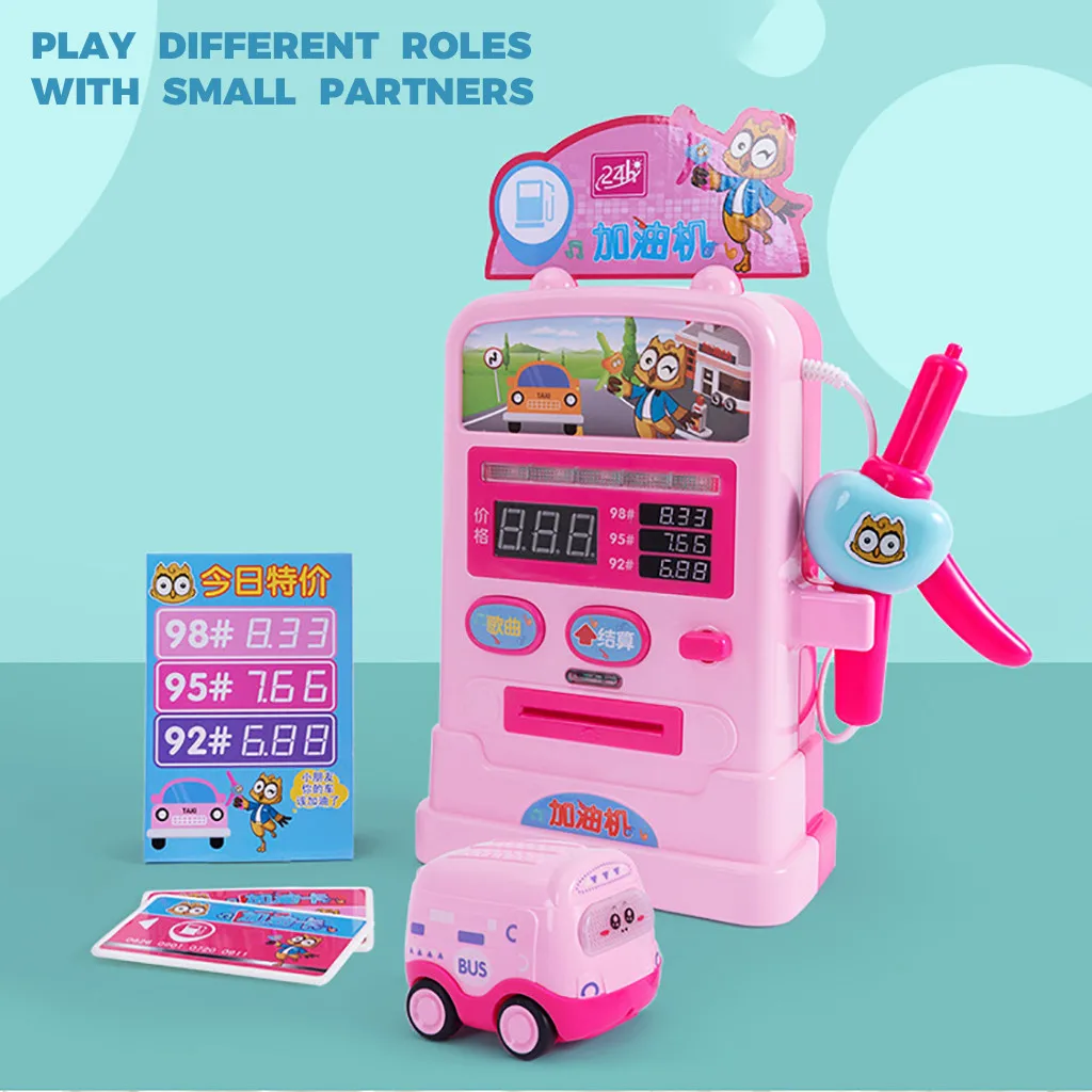 

Children's Role-Playing Gas Station Game Toy Gas Station Simulation Theater Prop
