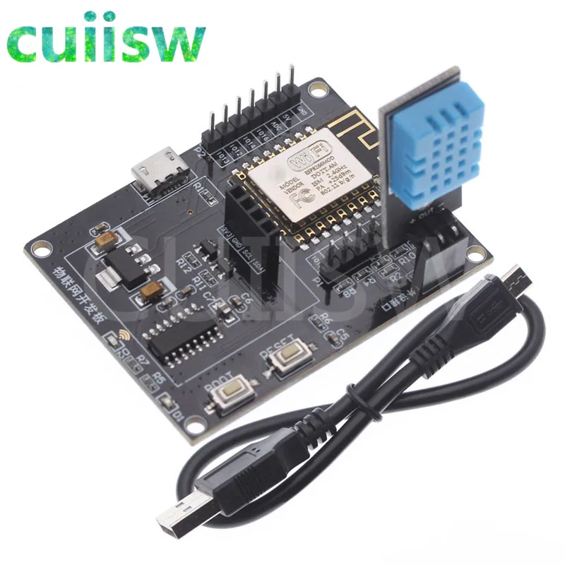 ESP8266 IoT макетная плата+ DHT11 Температура и влажность+ 0,96 oled-дисплей SDK Программирование Wifi модуль маленькая системная плата - Цвет: with DHT11