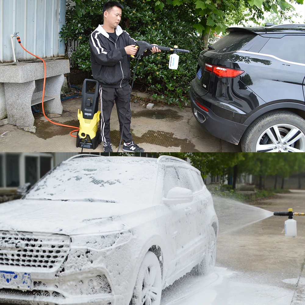 Low Pressure Carwash Foam Gun Foam Cannon Snow Foam Lance Foam Nozzle Water Hose  Foam Gun 1L Bottle - AliExpress