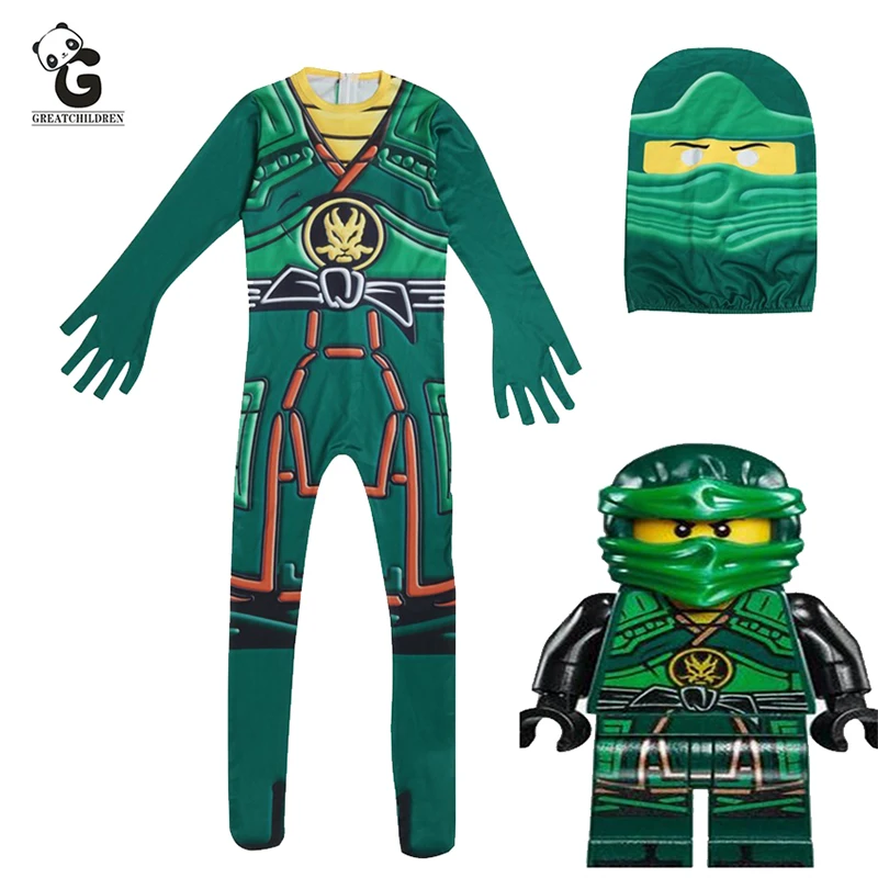 Costume Lloyd Ninjago Per Bambino – Tuta Intera Con Cappuccio, Taglia M, Ufficiale LEGO, Perfetto Per Halloween E Feste - 3