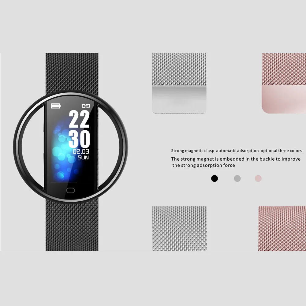 HANGRUI Newst E99 для мужчин и женщин Смарт-часы сенсорный цветной экран Bluetooth спортивный фитнес-браслет монитор сердечного ритма водонепроницаемый