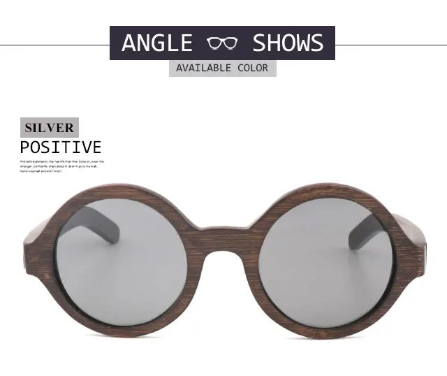 Lunettes de soleil fait основной en bambou для мужчин avec cadre brun Защита от ультрафиолетовых лучей UV400