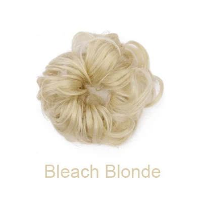 bleach blonde Высококачественная одежда для головы шиньон натуральный кудрявый грязный пучок волос грязный скручивание покрытие Волшебная булочка наращивание волос грязный булочка производитель - Цвет: bleach blonde