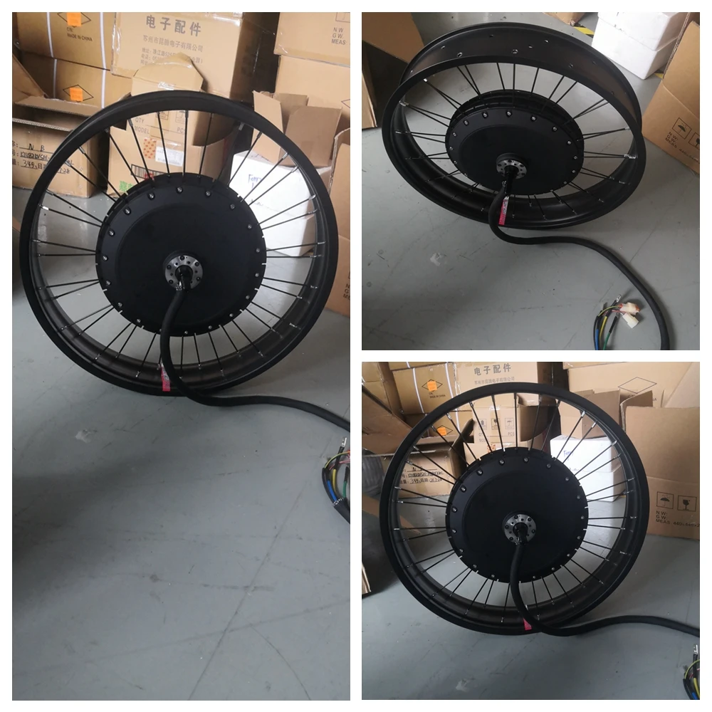 NBpower/QS 273 40H 48-96v rated 72V 8000W 26X4.0 Fat Bike Motor Wheel Electric Bicycle Hub Motor Dropout width 150mm
