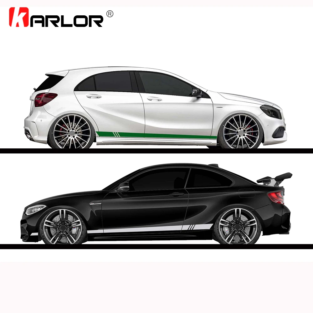 2pcs/lot 220x8cm Stripe Style Side Stripes Car Body Stickers Decal Car Wrap Vinyl Film Automobiles Products Accessories Car Reflective Stickers Car Door Stickers Car Sticker Film Car Sticker Vinyl Wrap Film Car Stickers Car Vinyl Film Car Body Stickers Car Key Sticker