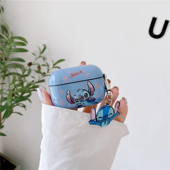 

Cute Blue Planet Stitch Headphone Case for AirPods pro 3 2 1 Cute Cartoon elf monster Soft Silicone Bluetooth Earphone Cover