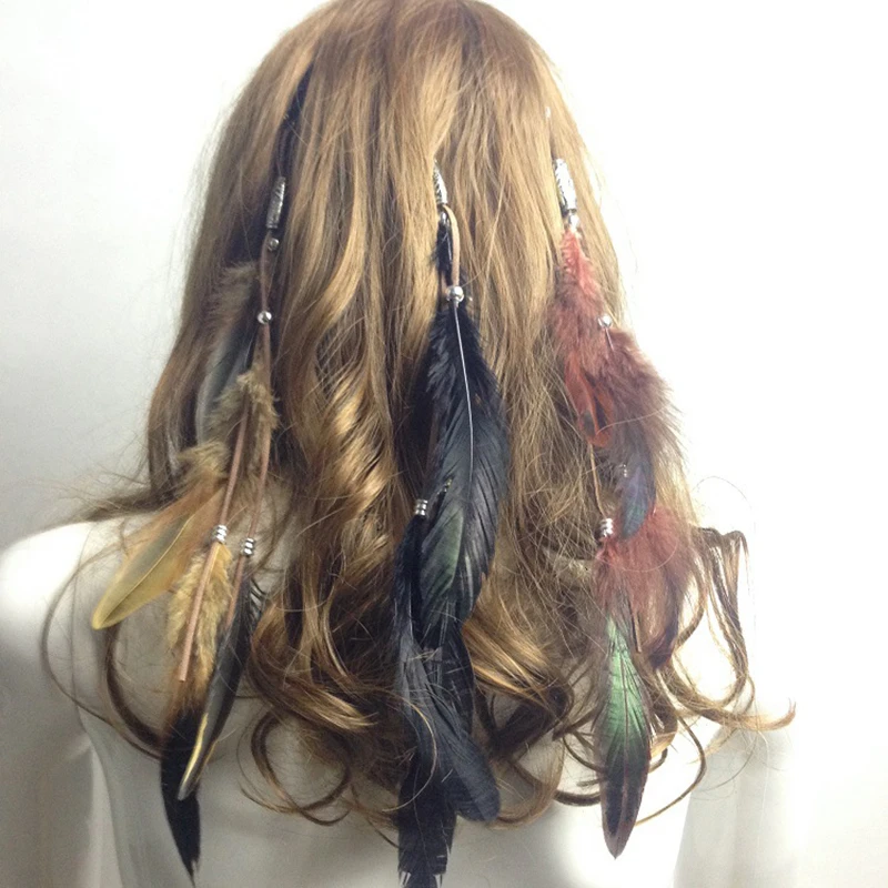 Handgemaakte Boho Hippie Hair Extensions Met Clip Kam Diy Accessoires Voor Vrouwen Geschenken Valentijnsdag Aanwezig|Veer| - AliExpress