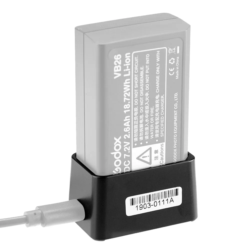 Godox Фотография VC26 USB зарядное устройство DC 5 В вход DC 8,4 в выход для зарядки Godox V1S V1C V1N/F круглая головка вспышки батареи