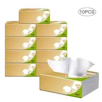 

10 Packs Native Wood Pulp Kitchen Household Tissue 300 Sheets Baby 4-layer Toilet Paper