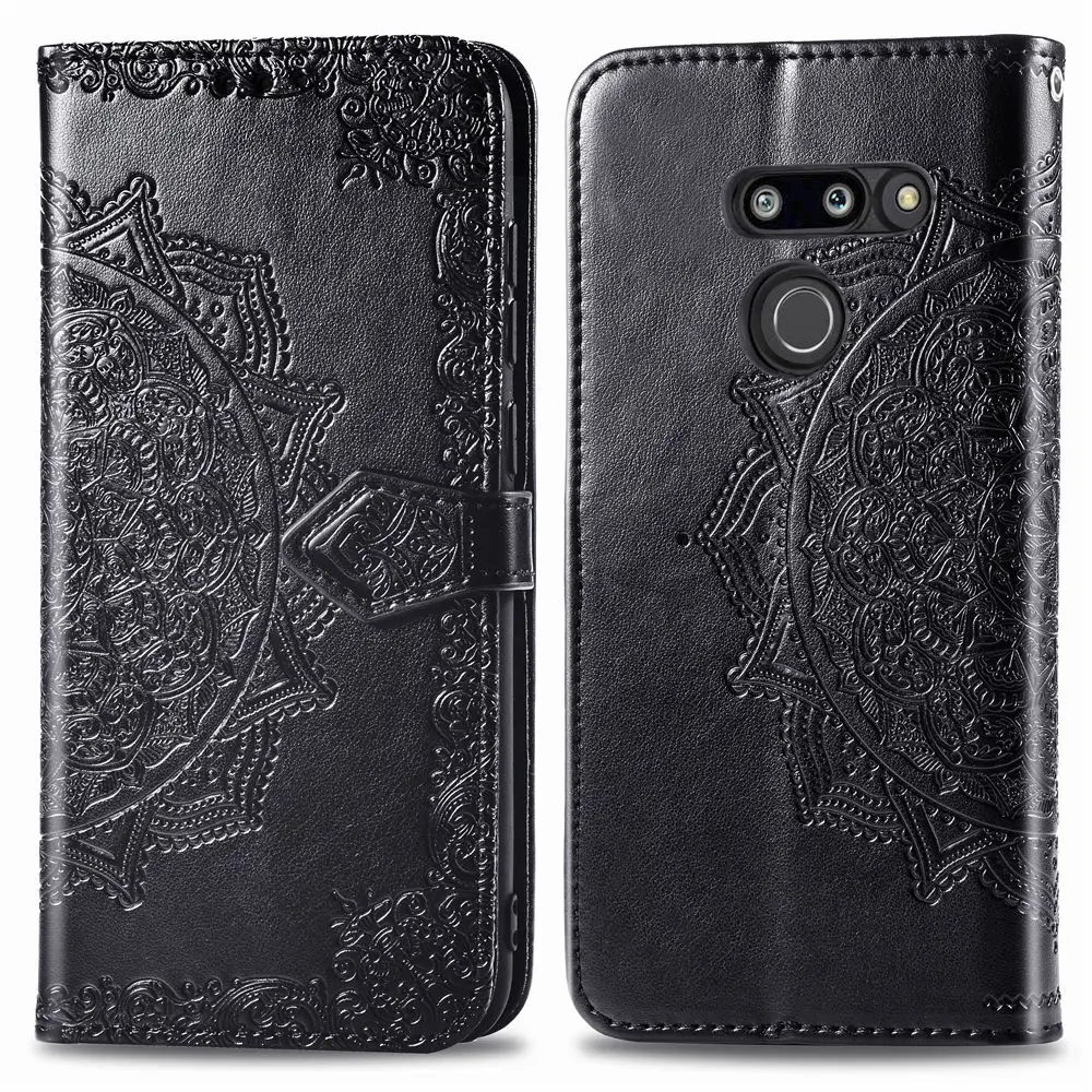 Роскошный кожаный чехол бумажник для LG G8 G8X V50 ThinQ 5g G7 Plus Q60 Q70 Q9 Q7 Stylo 4 5 винтажный