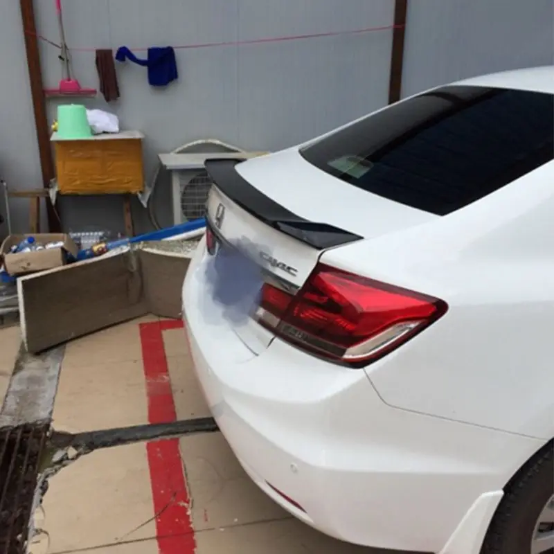 SHCHCG для Honda Civic внешний ABS пластик Неокрашенный праймер цвет спойлер на задний багажник, крыло аксессуары для автомобиля