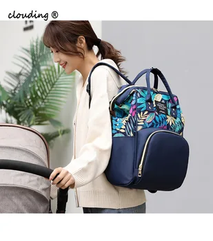 

Nylon Printed Women's Backpack Multi Functional Color Leaves Large Capacity Fashion Simple Multicolor Backpack