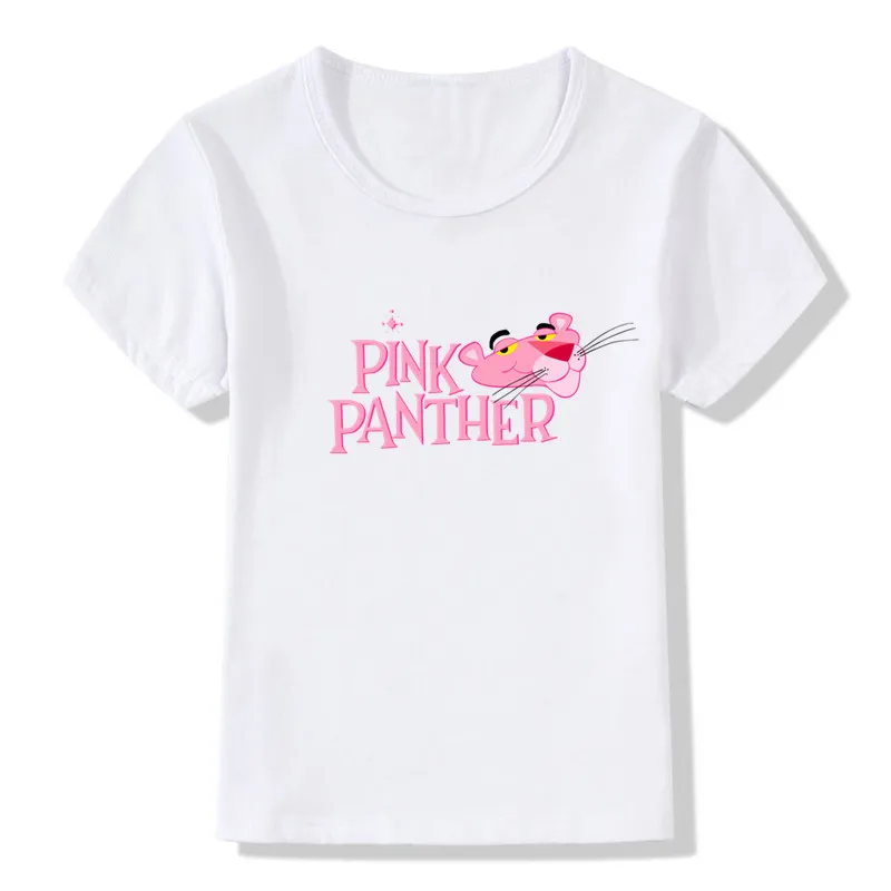 harley davidson t shirt Summer Kawaii Girls T-shirt Cute Pink Panther Kids T shirt Short Sleeve Cartoon Funny Baby Boys Clothes Children Tops,HKP5452 T-Shirts discount T-Shirts