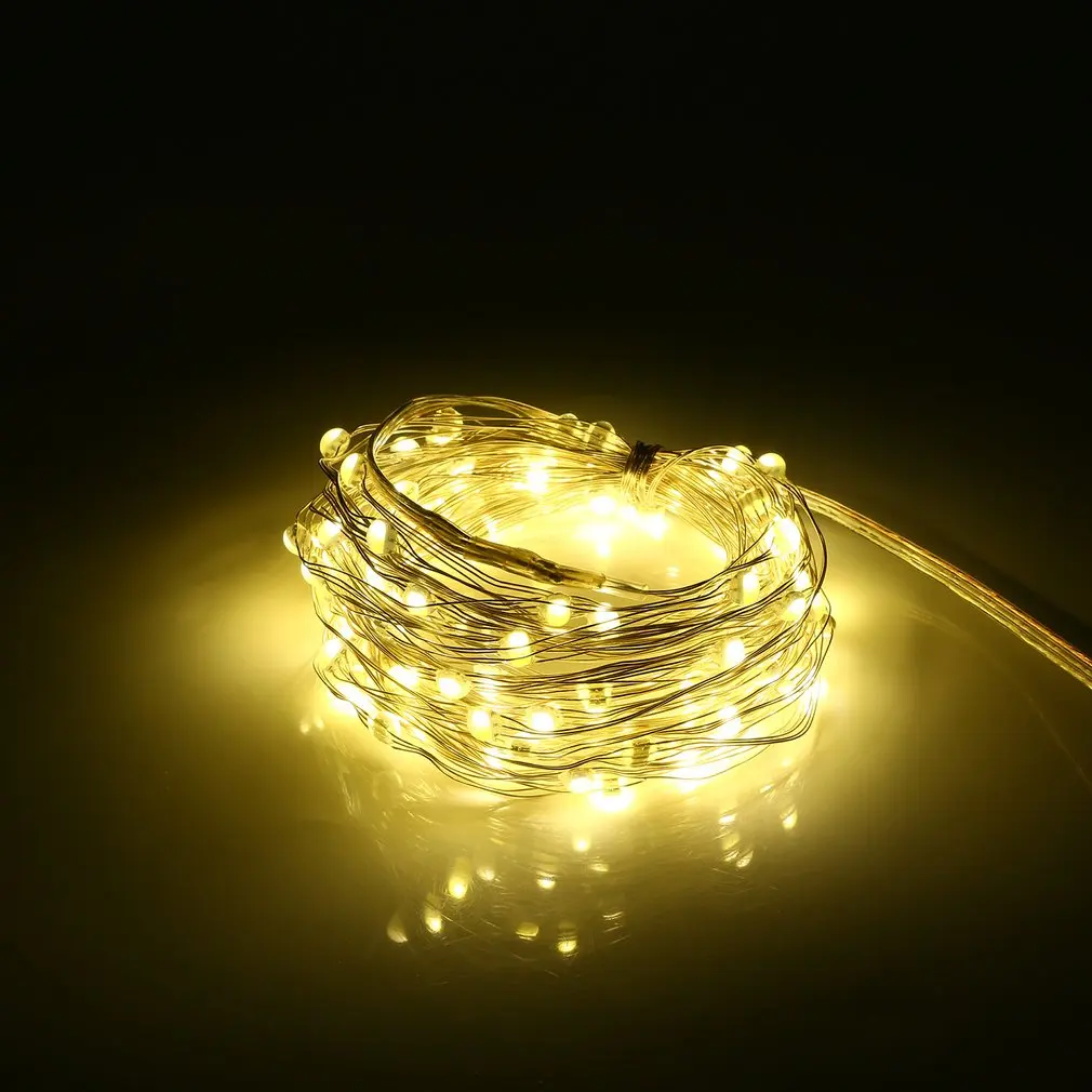 Usb светодиодная гирлянда, четыре линии, дистанционное управление, 10M100Leds, медный провод, лампа Rgb, украшение для рождества, свадьбы, праздника