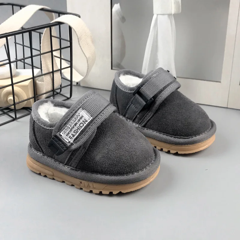 

2018 Winter New Style Baby Toddler Shoes CHILDREN'S Thick plus Velvet Soft-Sole Anti-slip Cotton-padded Shoes Small CHILDREN'S S