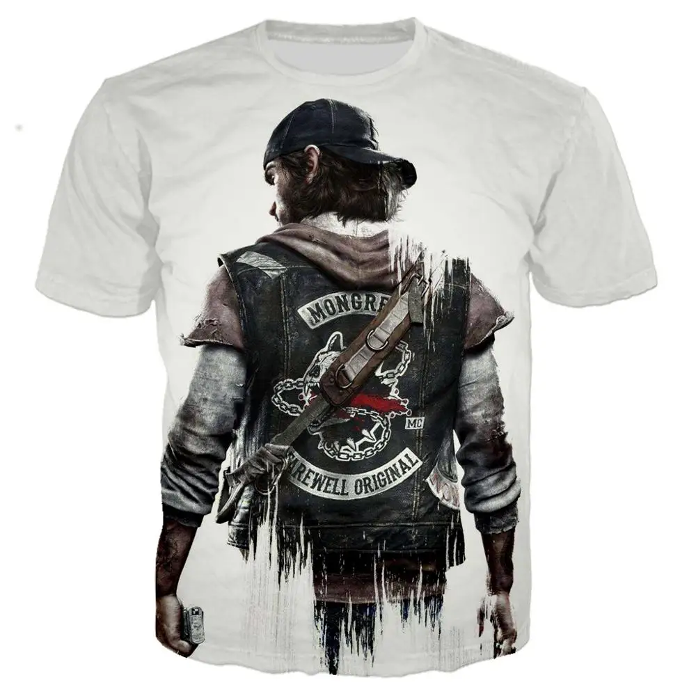 

Pop Game Days Gone t shirt 3D Print tshirt Men/Women Ropa Hombre Casual Streetwear hip hop White T-shirt clothes harajuku Tops