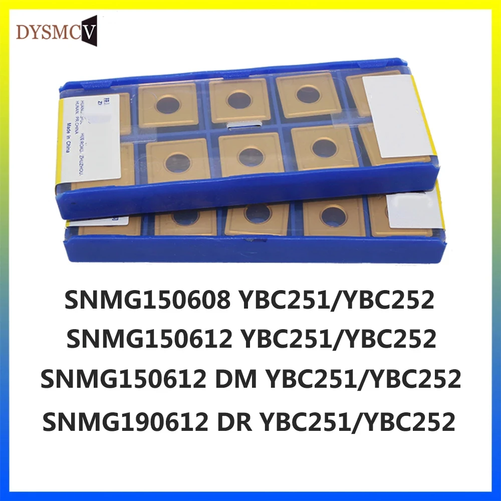 10 шт. SNMG150608 SNMG150612 SNMG190612 DM DR YBC251 YBC252 оригинальные карбидные лезвия для обработки