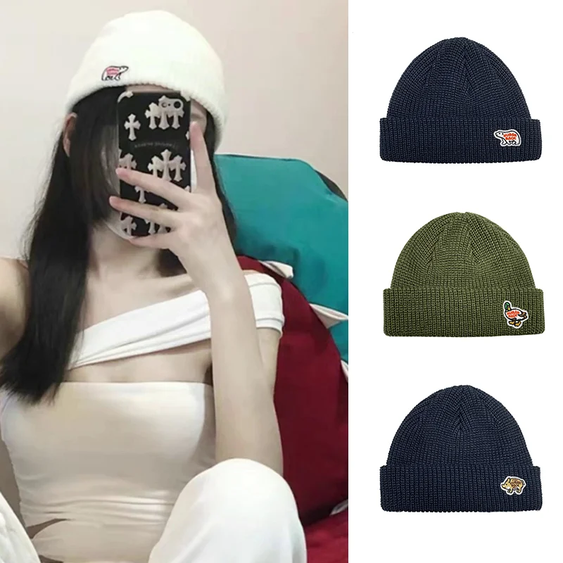 

Humans Made Men Beanies Hat Pig Duck Cuffed Watch Hat Outdoor Winter Warm Ski Wool Skullies Beanies Caps Wome Hip Hop Bonnet Cap