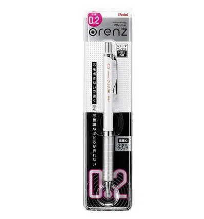 Pentel Orenz металлический механический карандаш 0,2 мм Япония - Цвет: Белый