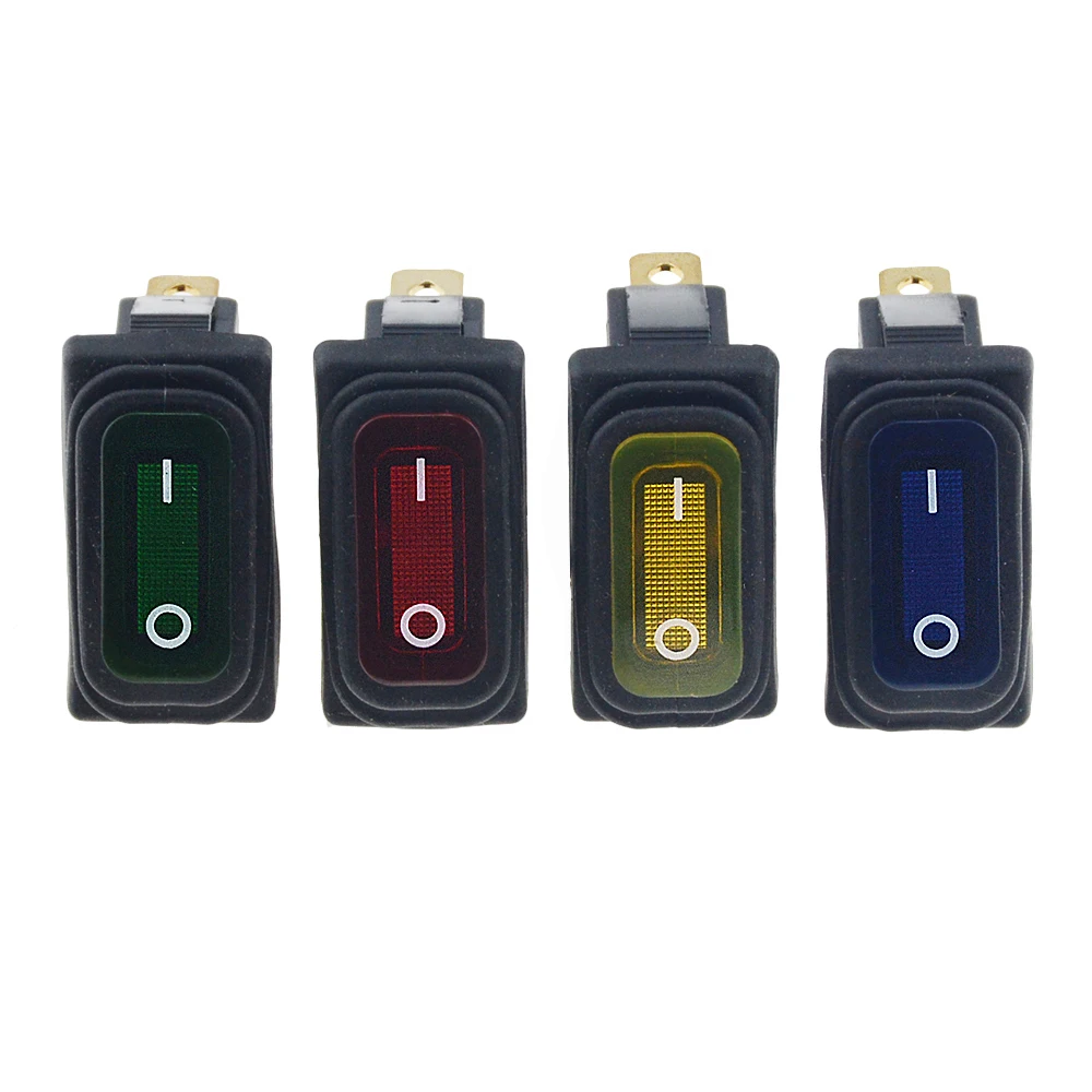 

15A 250VAC 20A 125VAC KCD3 3PIN ON-OFF Rectangle Long Rocker Switch with Waterproof IP67 Cover Car Dash