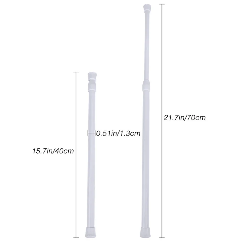 Shower Curtain Rods Quality Steel Multifunctional Adjustable Bathroom Voile Extendable Tension Telescopic Pole Rod Bedroom