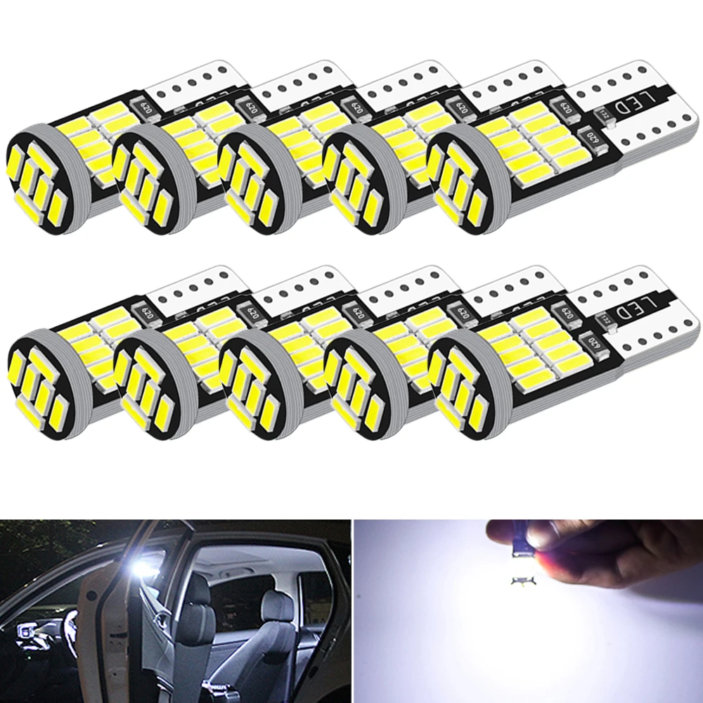 A Pack T10 W5W 168 194 LED Bulb Car Interior Dome Reading Light For Hyundai i40 Getz Solaris Accent i30 ix35 Elantra Santa fe i2 |