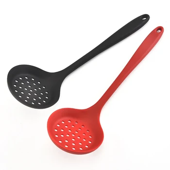 

Silicone Slotted Skimmer Spatula Lightweight Slotted Spoon Skimmer Spoon Strainer Ladle With Long Handle For Kitchen Accessories