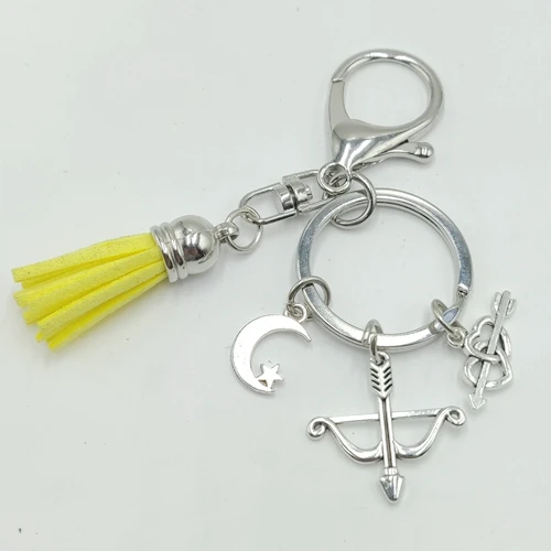 2019 Новый цинковый сплав Лук И Стрела через сердце мини луна звезды бахрома