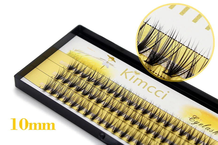 Kimcci 60 пряди, норковые ресницы для наращивания, натуральные, 3D, русский объем, искусственные ресницы, индивидуальные, 20D, Кластерные ресницы, макияж, Cilios