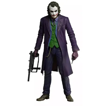 

18cm NECA Dark Knight Clown Heath Ledger Joker Doll Boxed Hand Model 7" Action Figure Male Mini Toys Model Gift collection