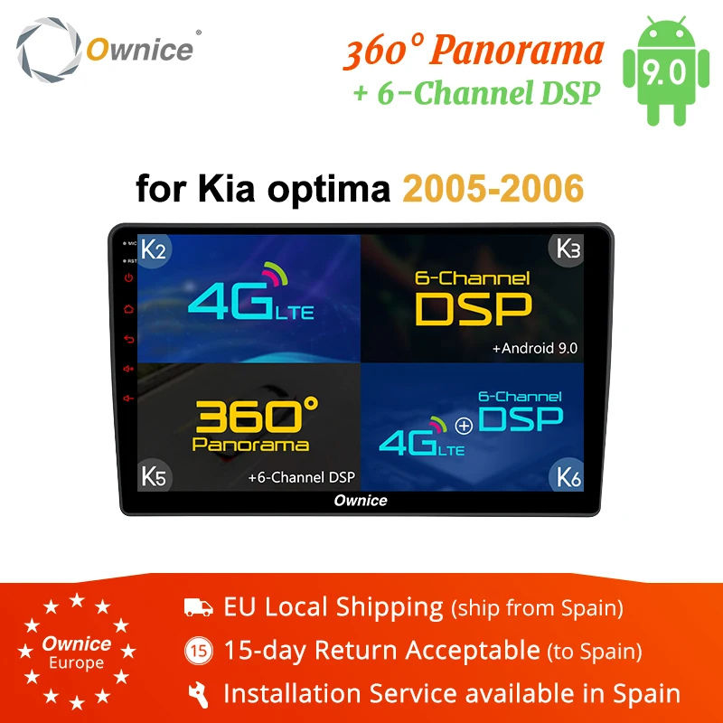 Cheap Ownice k1 k2 k3 k5 k6 8 Core Android 9.0 2 Din 4G 360 Panorama DSP Car DVD Radio Player GPS Navigation for Kia optima 2005 2006 0