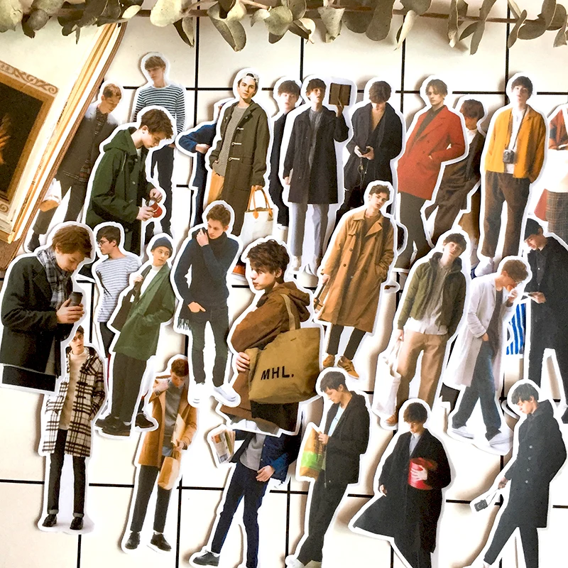 31Pcs/Pack Diary Vintage Handsome Boy Man Sticker DIY Craft Scrapbooking Album Junk Journal Happy Planner Decorative Stickers