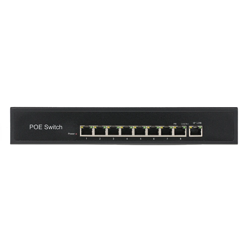 1+ 8 портов 100 Мбит/с PoE выключатель инъектор питания по Ethernet IEEE 802.3af для камер VoIP встроенный блок питания ЕС вилка