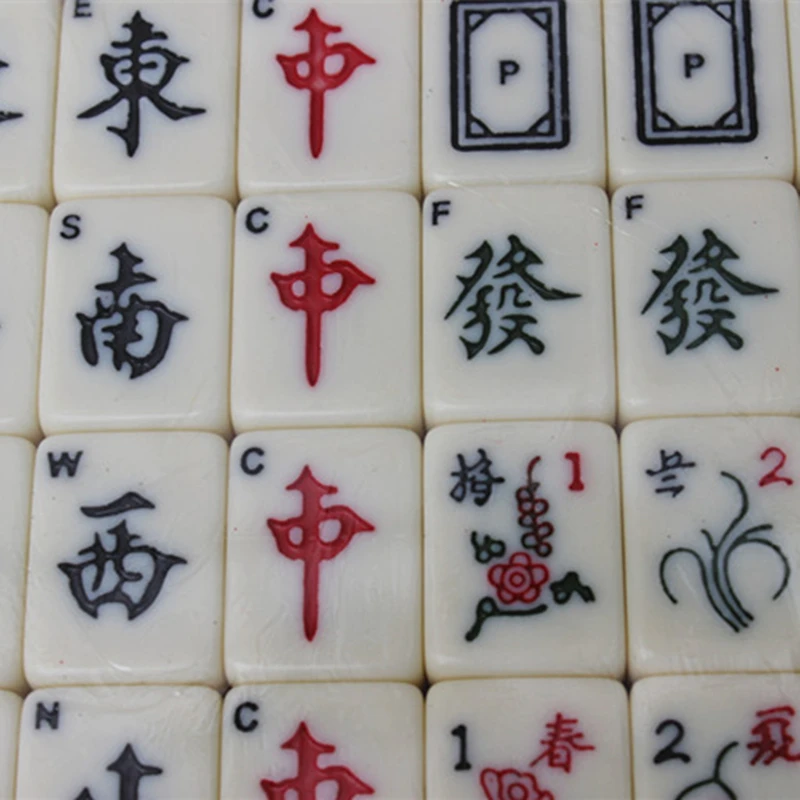 Mahjong портативный складной деревянный набор коробок настольная игра Mah-jong дорожная доска игра в помещении антикварная кожаная коробка руководство на английском языке