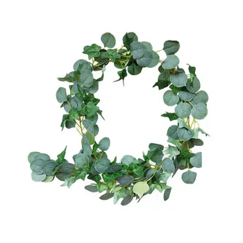

2 M Simulation Artificial Rattan Durable Hanging Wedding Fabric Vine Green Leaf Plant Garden Garland Decorative