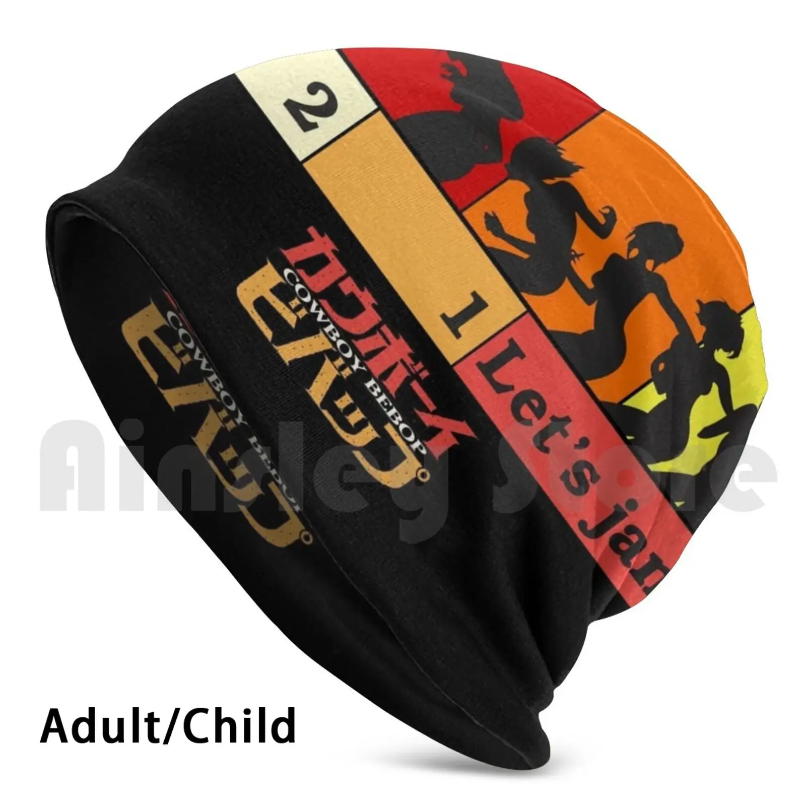 Faye-3 2 1 Let'S Jam! Beanie Hedging Cap Cuscino Con Stampa Fai Da Te Faye Valentine Spike Spiegel Jet Black Cowboy Bebop Red