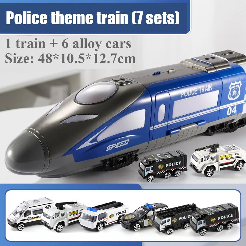 High Speed Railway Train For Children's Toys Model Alloy Car Early Childhood Education Music With Lights Toy Collection gift - Цвет: 1