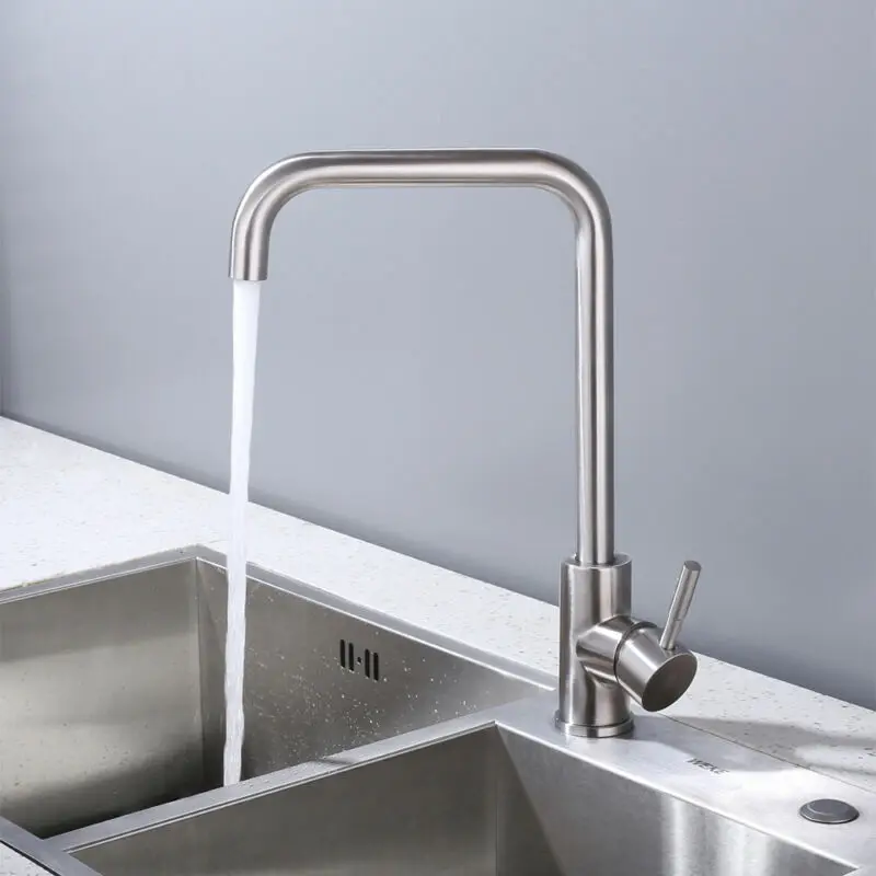 

2 GPM Max Flow 304 Stainless Steel Faucet Tap Sprayer Hot&Cold+3 Branch Water Pipe For Kitchen