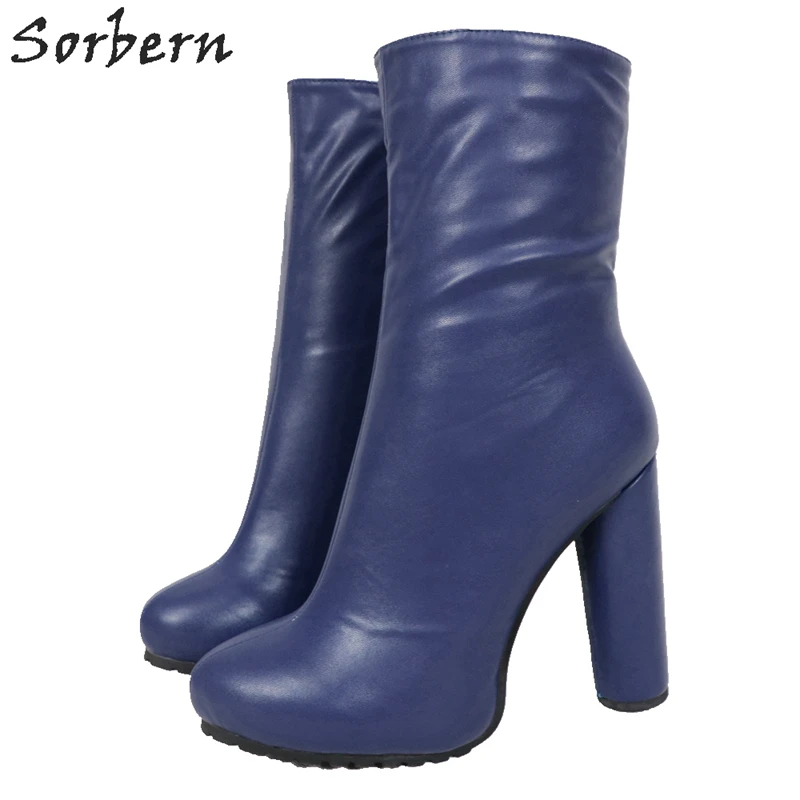 ladies chunky ankle boots
