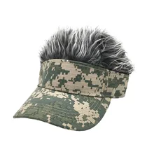 

Trendy Sports Camouflage Wig Baseball Cap Personality Trend Creative Performance Baseball Cap Female Shade Hip-hop Wig Cap Male