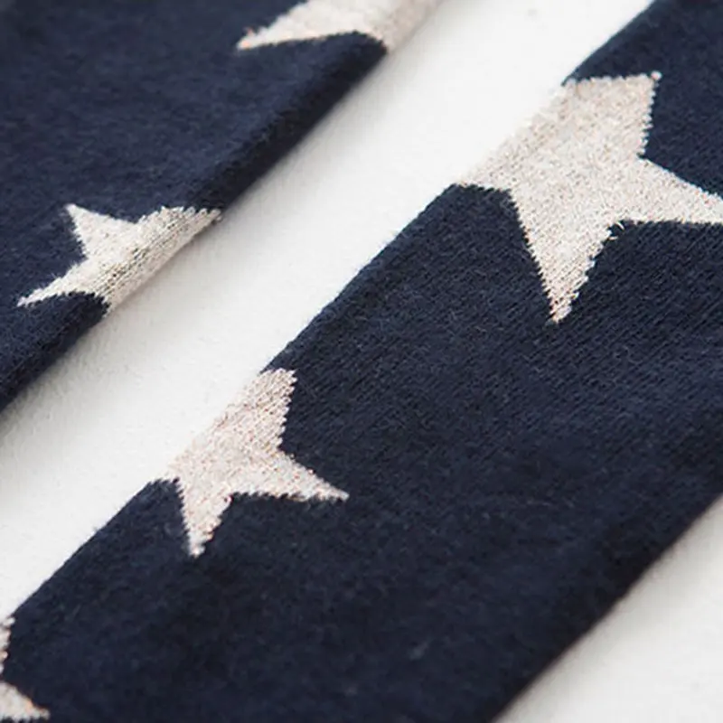 WEIXINBUY/милые колготки со звездами для маленьких девочек эластичные теплые плотные штаны Чулочные изделия, колготки LWE56