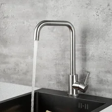 Kitchen Faucets Stainless Steel Kitchen Tap Mixer Single Handle Single Hole Kitchen Faucet Mixer Sink Tap Kitchen Faucet