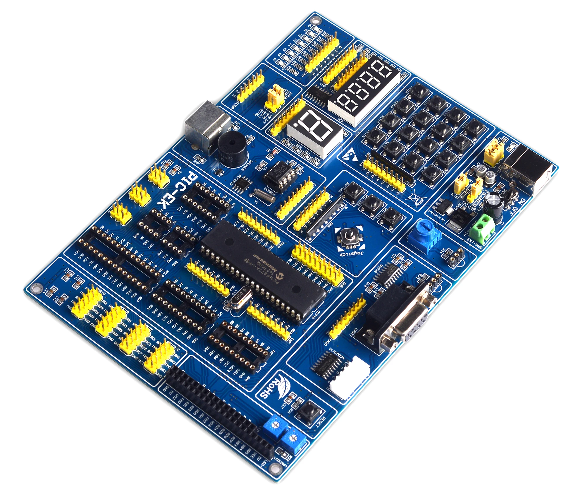

PIC SCM Learning Development Board PIC-EK With PIC18F452 Singlechip with Many Resource