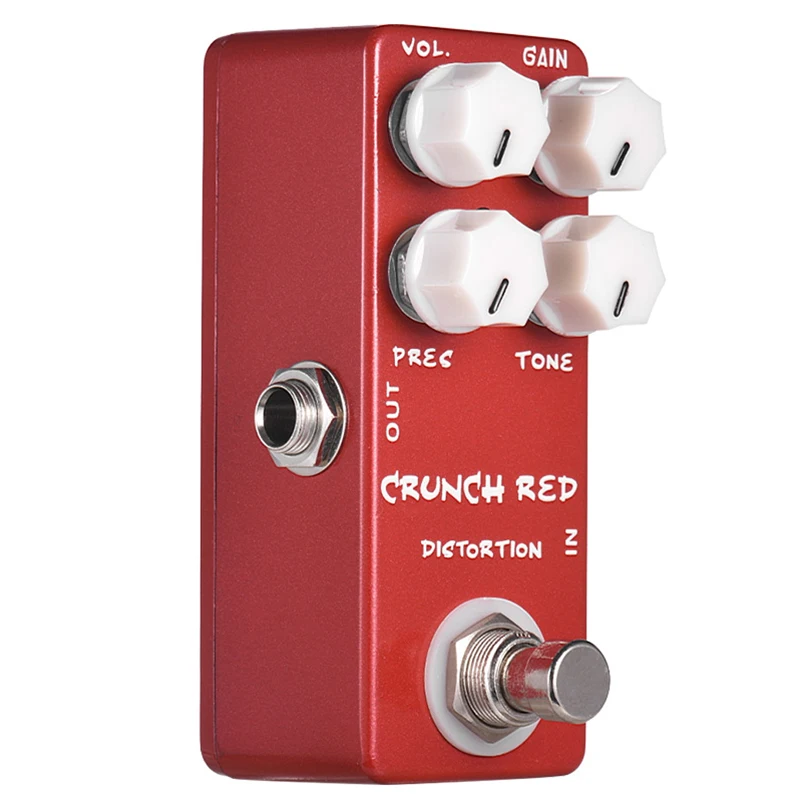 Дропшиппинг-Mosky мини-гитарный эффект педаль мини Crunch Red Distortion гитарная педаль True Bypass полностью металлический корпус
