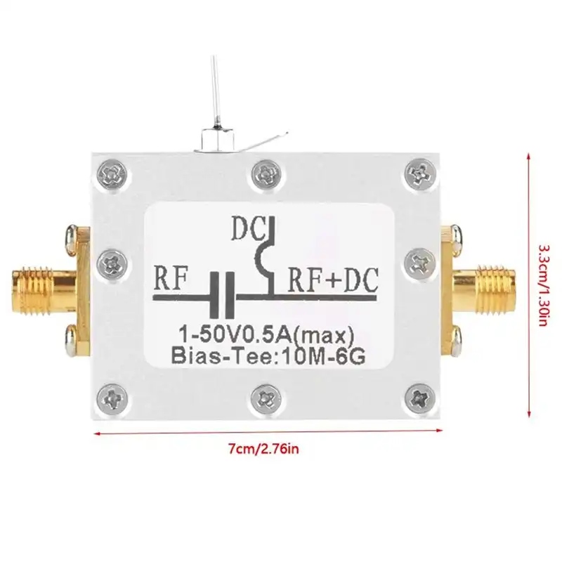 RF Biaser Bias Tee 10 МГц-6 ГГц радиочастотный коаксиальный усилитель с низким уровнем шума модуль для HAM Radio RTL SDR LNA