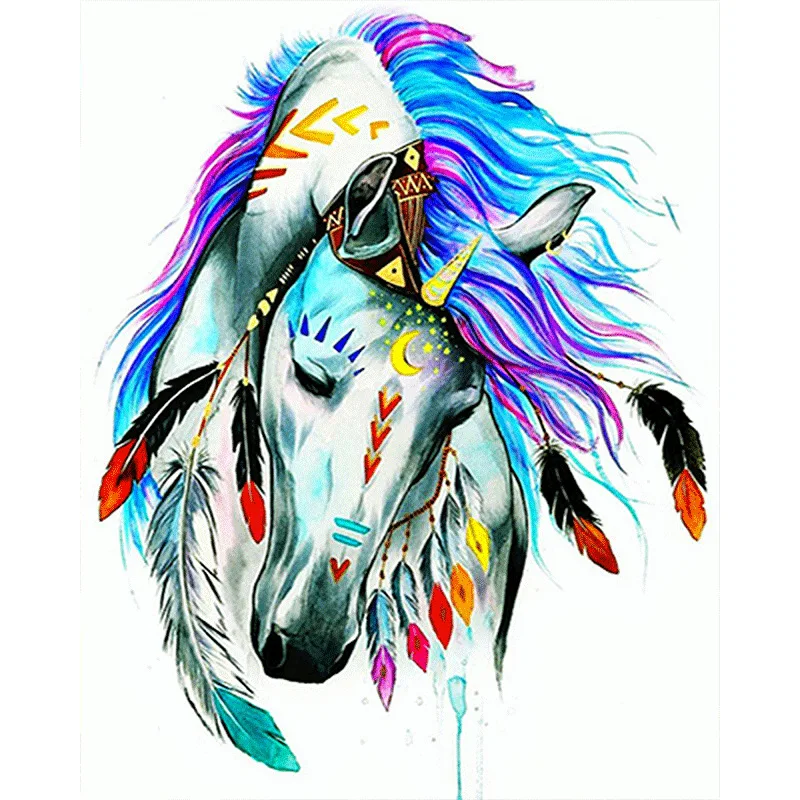 

DIY Diamond Painting 5D Oil Painting Horse Resin Full of Crystals Amazon Wish AliExpress Cross Border Large Amount Favorably