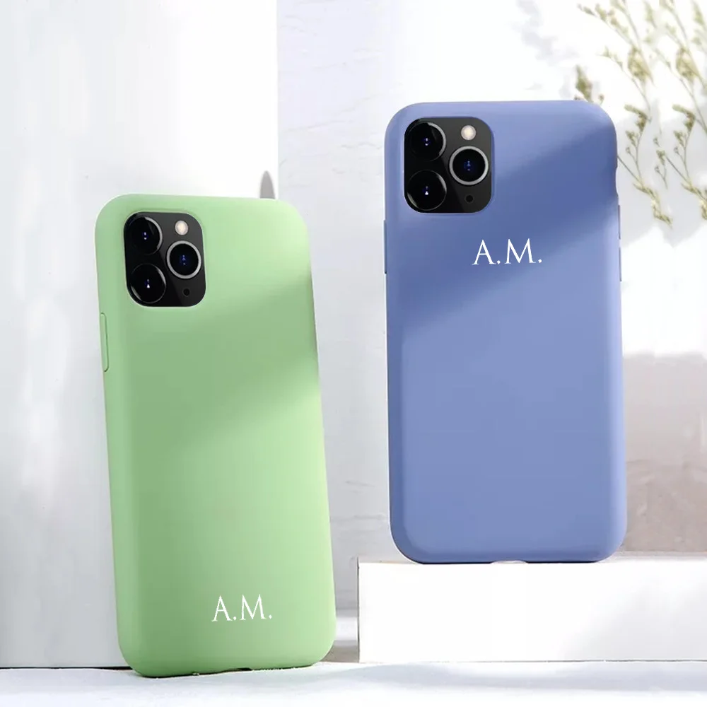

Custom Name Initials Liquid Silicone Phone Case