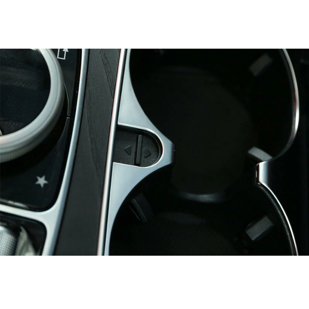 1 шт. Крышка держателя стакана воды Наклейка отделка алюминиевый сплав для Mercedes Benz C E GLC класс W205 W213 X253 декоративная наклейка