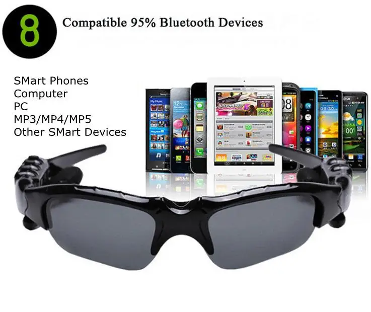 Yiwa Bluetooth очки спортивные стерео беспроводные Bluetooth 4,1 гарнитура телефон вождения солнцезащитные очки/mp3 очки для верховой езды
