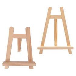 2pcs Painting Easel Stands Wooden Tripod Painting Racks Photo Display Shelves